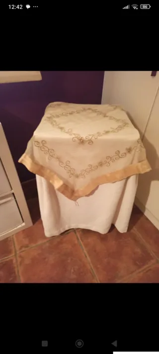 Mesita auxiliar madera con ruedas