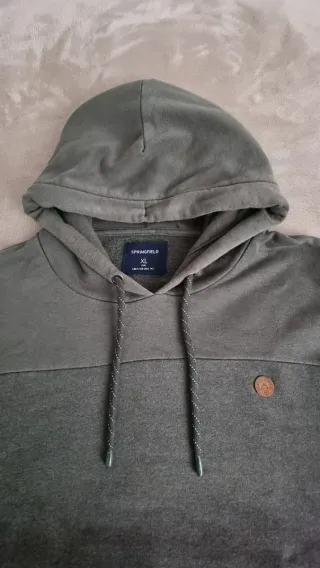 Sudadera Springfield verde con capucha Talla XL