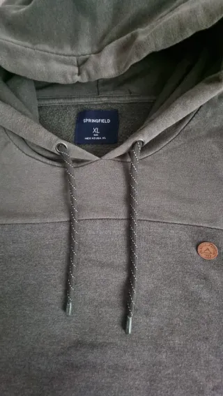 Sudadera Springfield verde con capucha Talla XL