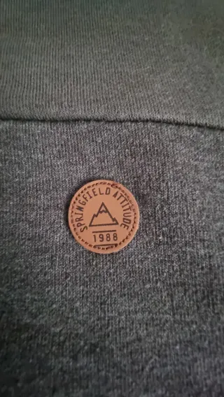 Sudadera Springfield verde con capucha Talla XL