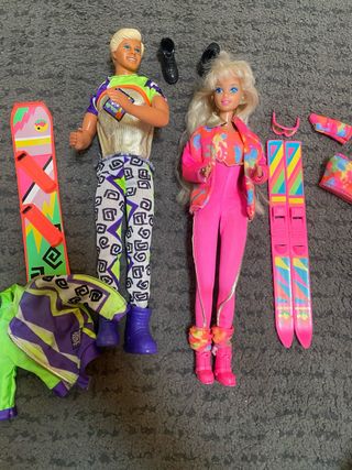Barbie & Ken Mattel Vintage 1990 Snow Sci