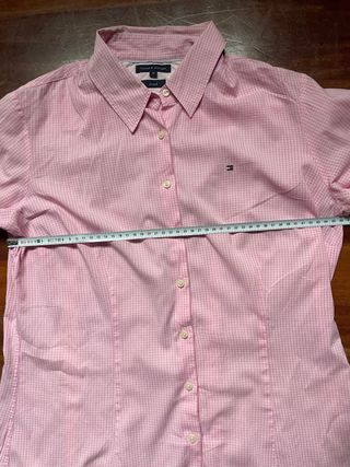 Camisa Tommy Hilfiger Mujer Rosa Cuadros Talla 10