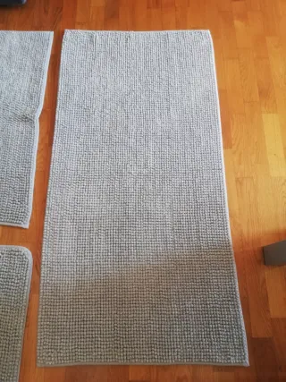 Set 3 Tappeti Bagno Grigio