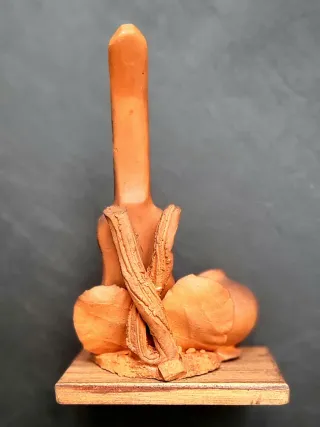 Figura terracota guitarra y cántaro