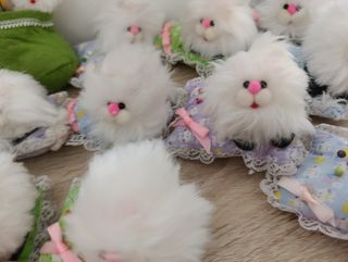 Lotto pupazzi coniglietti anni '80 cucito