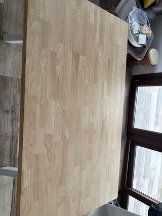 Mesa de comedor madera clara 140x80