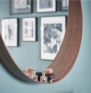 Espejo Redondo Madera Ikea