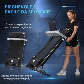 Cinta de Correr Eléctrica Plegable 1-12Km/H, Cinta de Correr Compacta con 12 Programas Preestablecidos, Pantalla LCD y Soporte para Tableta, para Caminar y Correr, Compacta para Casa y Oficina, Negra