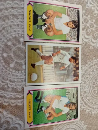 3 Cromos Madrid 80-81 lote 35