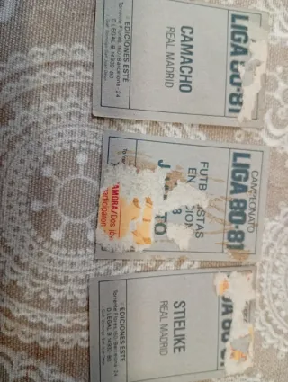 3 Cromos Madrid 80-81 lote 35