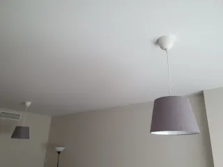 Lámparas de techo tela gris (2 unidades)