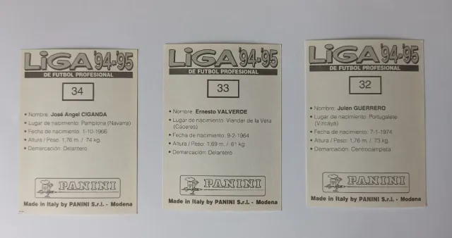 Cromos Athletic de Bilbao Liga 94-95