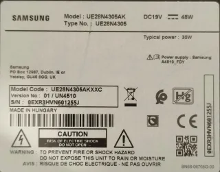 Smart TV Samsung 28 pulgadas Negra