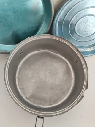 Fiambrera Vintage Aluminio 2 Platos