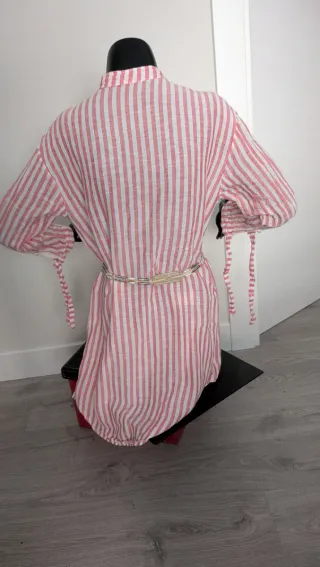 Sobrecamisa rayas rosa y blanco