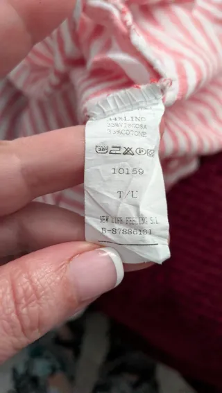 Sobrecamisa rayas rosa y blanco