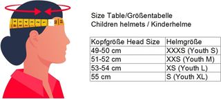 Casco de moto para niños rojo SA03-RT - XXXS