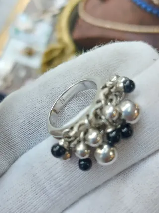 Anillo  de plata  925 con diseño de cascada. Pedro