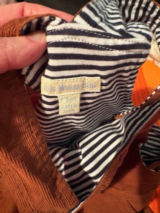 Giubbotto in velluto per bambini 2-3 anni con design trattore ricamato