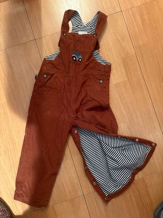 Giubbotto in velluto per bambini 2-3 anni con design trattore ricamato