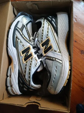 Zapatillas NB 1906R blanco/dorado/negro talla 42