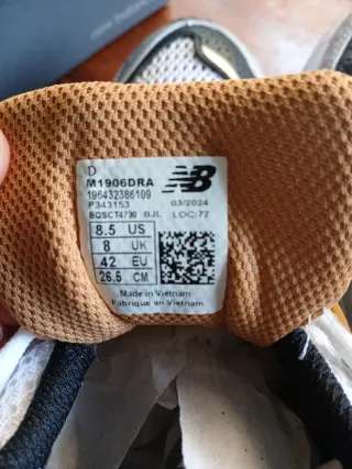 Zapatillas NB 1906R blanco/dorado/negro talla 42