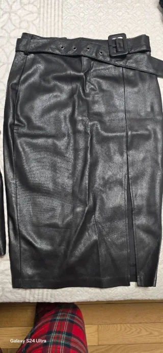 Pack 2 faldas polipiel negras