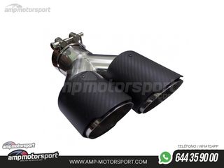 COLA DE ESCAPE DOBLE IZQUIERDA CARBONO