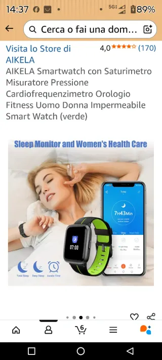 Smartwatch Nero e giallo caterifrangente