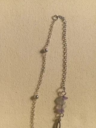 Pulsera Plata con Piedras Moradas