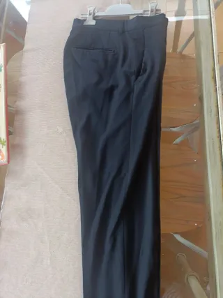 Traje de chaqueta azul.