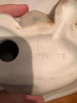 Figura porcelana niña con perro