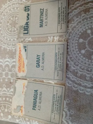 3 Cromos Futbol Almería 80/81 Lote 20