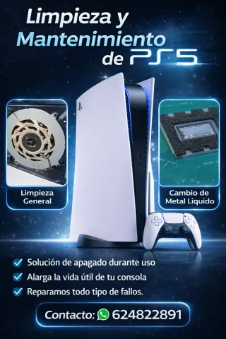 Servicio Limpieza, Mantenimiento PS5 Metal Liquido