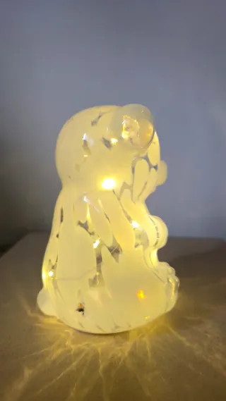 Candeeiro Urso LED Vidro