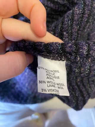 Cárdigan Vintage Punto Morado-Negro