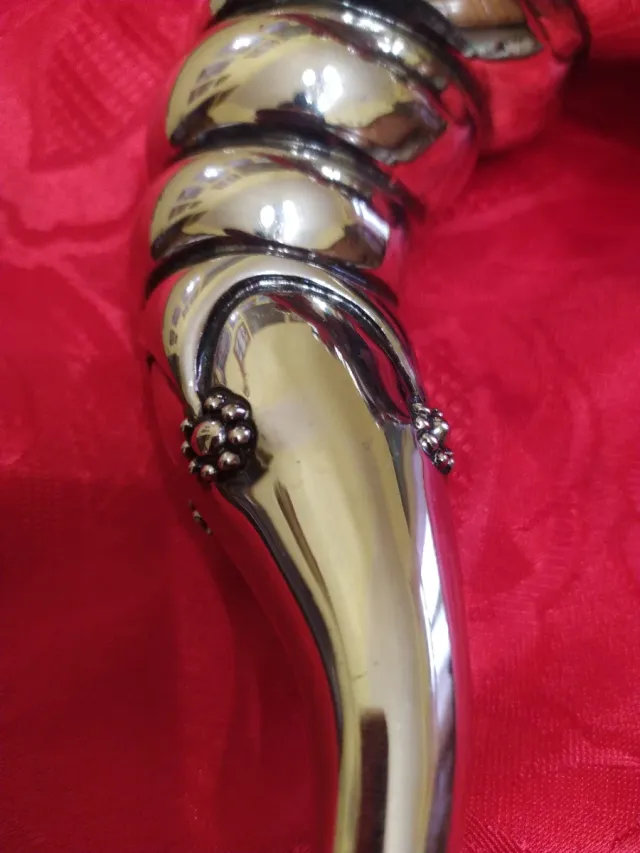 Cornucopia portafortuna laminata argento