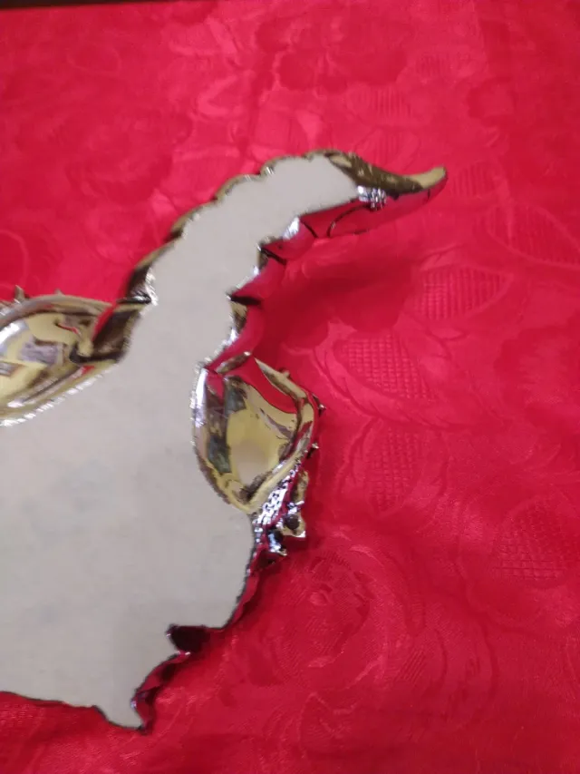 Cornucopia portafortuna laminata argento