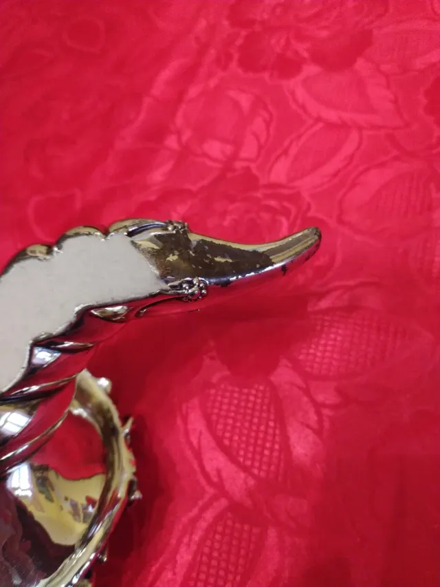 Cornucopia portafortuna laminata argento