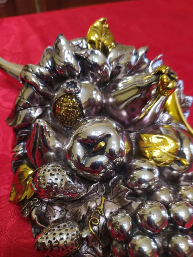 Cornucopia portafortuna laminata argento