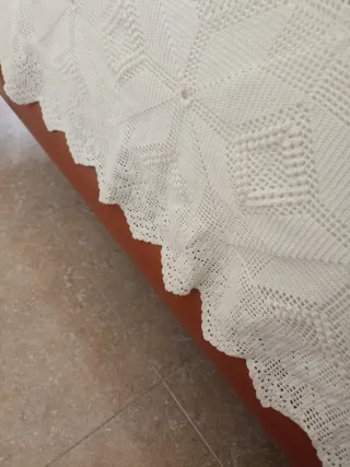 Colcha ganchillo artesanal algodón perlé