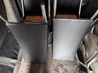 Sillas de comedor negras piel