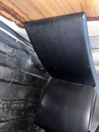 Sillas de comedor negras piel