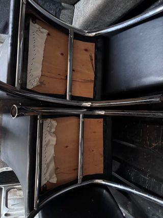 Sillas de comedor negras piel