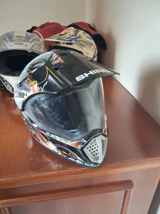 Casco de Cross Negro con Diseño