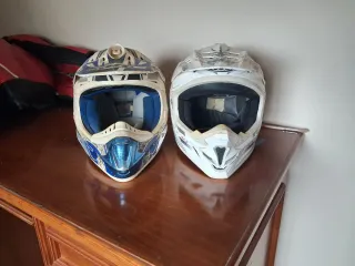 Casco de Cross Negro con Diseño
