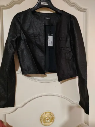 Giacchino similpelle corto nero