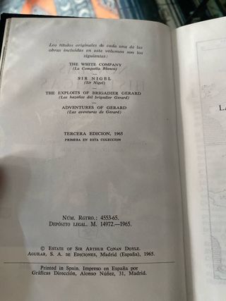 Conan doyle novelas historicas aguilar