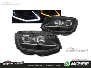 FAROS DELANTEROS LUZ DIURNA LED REAL DRL PARA VOLKSWAGEN TRANSPORTER T6 2015-2019