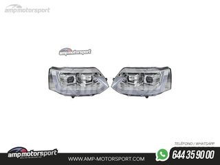 FAROS DELANTEROS LUZ DIURNA LED REAL DRL PARA VOLKSWAGEN TRANSPORTER T5 2010-2015